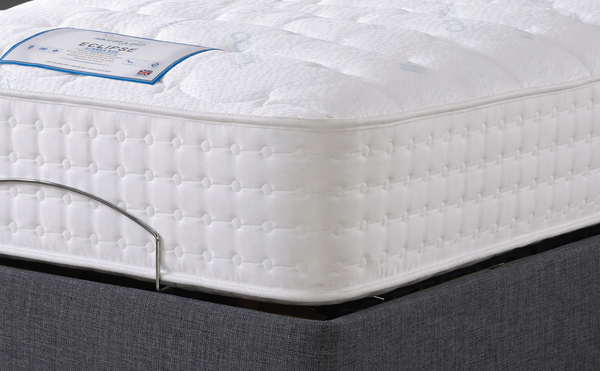 3ft Single Eclipse Adjustable Bed with 24" Hatton Headboard in Graceland Graphite