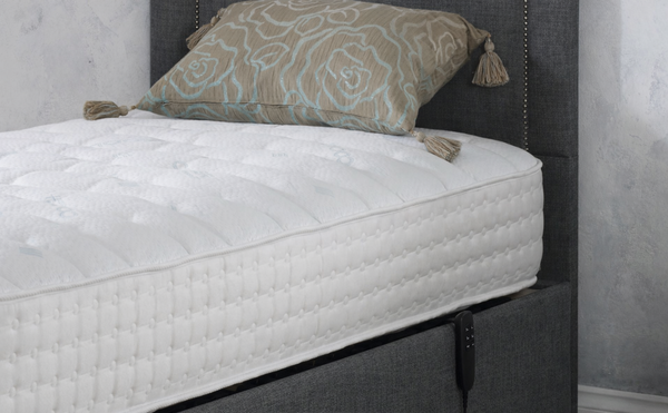 3ft Single Eclipse Adjustable Bed with 24" Hatton Headboard in Graceland Graphite